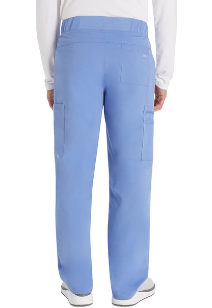 Balance DK270 Men's Mid Rise Zip Fly Straight Leg Pants Ciel Model Image Back | Dickies