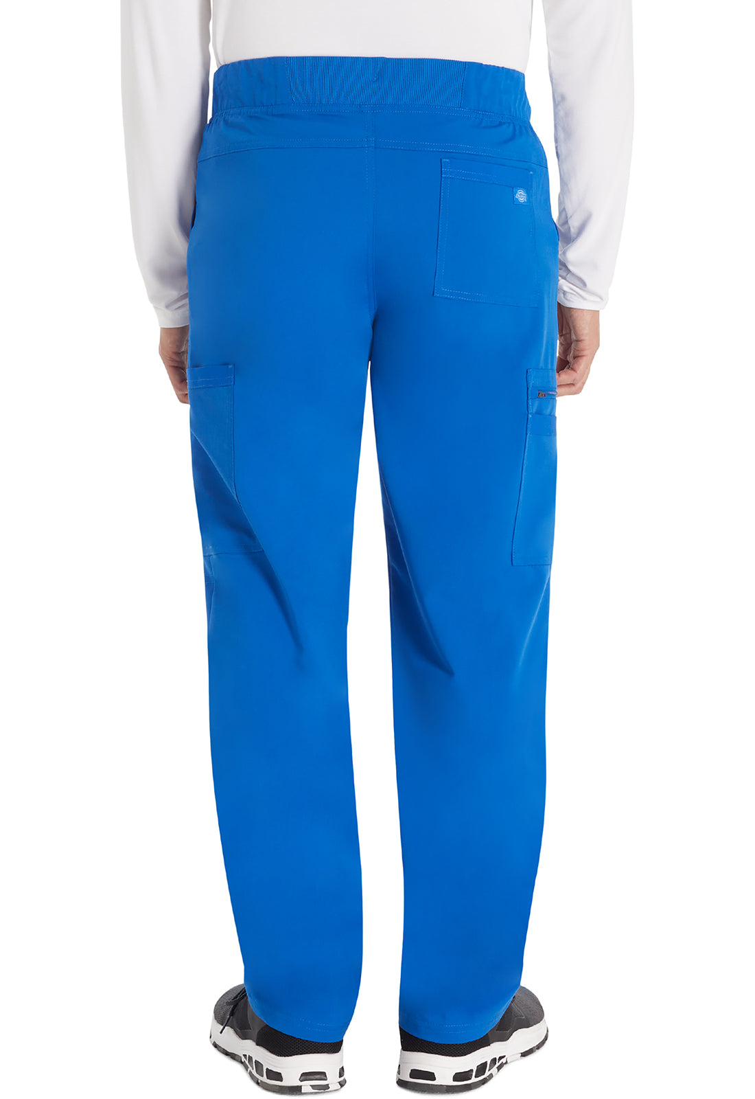 Balance DK270 Men's Mid Rise Zip Fly Straight Leg Pants Royal Model Image Back | Dickies