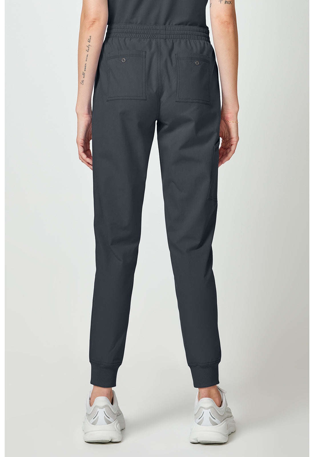 Forge DK275 Women's Mide Rise Cargo Scrub Joggers Pewter