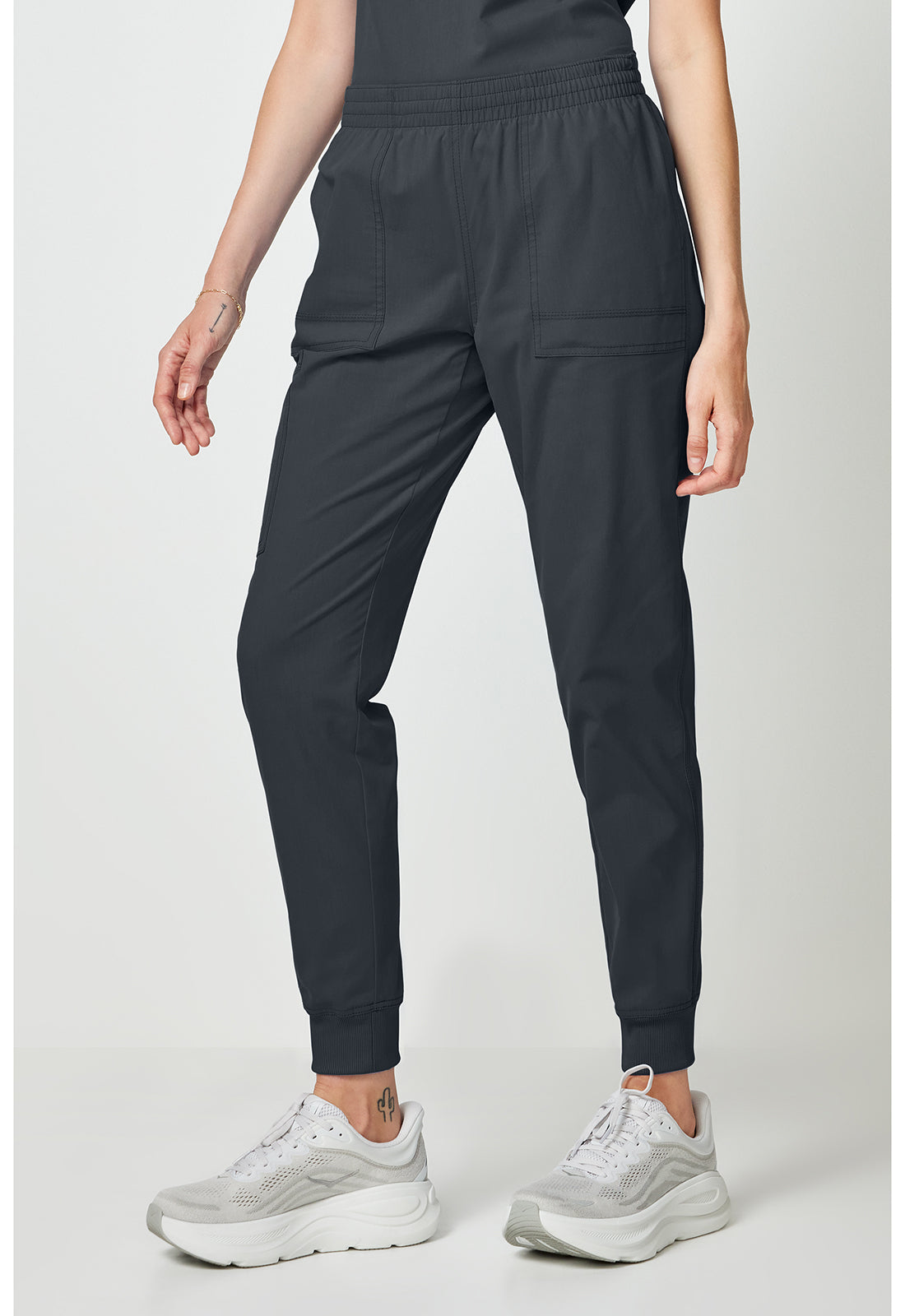 Forge DK275 Women's Mide Rise Cargo Scrub Joggers Pewter