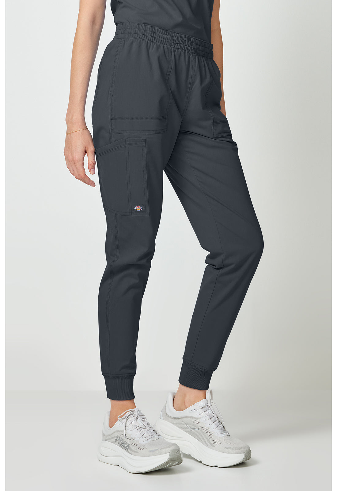 Forge DK275 Women's Mide Rise Cargo Scrub Joggers Pewter