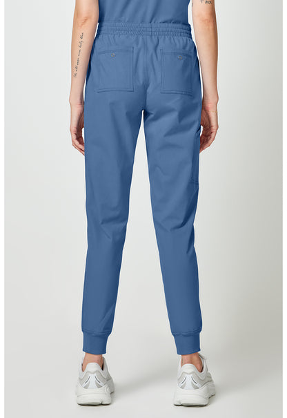 Forge DK275 Women's Mide Rise Cargo Scrub Joggers Vintage Blue