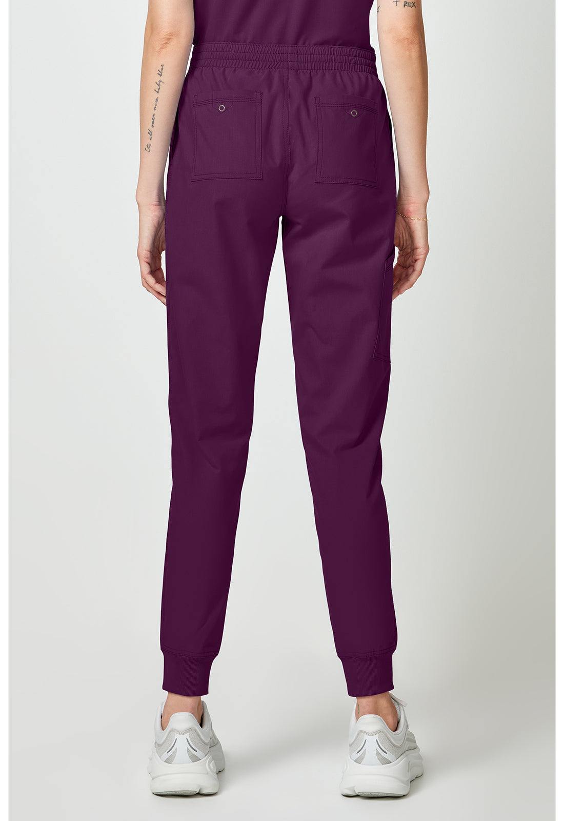 Forge DK275 Women's Mide Rise Cargo Scrub Joggers Wine