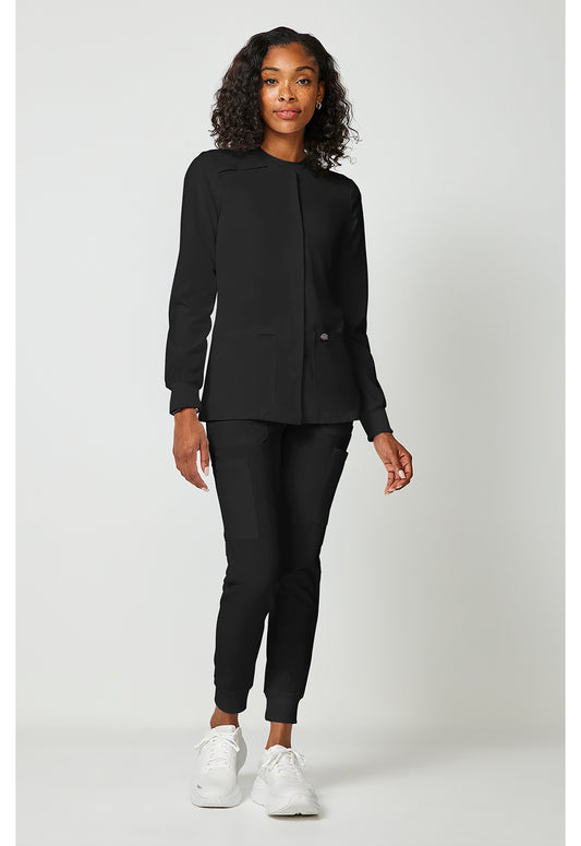 EDS Essentials DK305 Women's Snap Front Warm-up Jacket Black