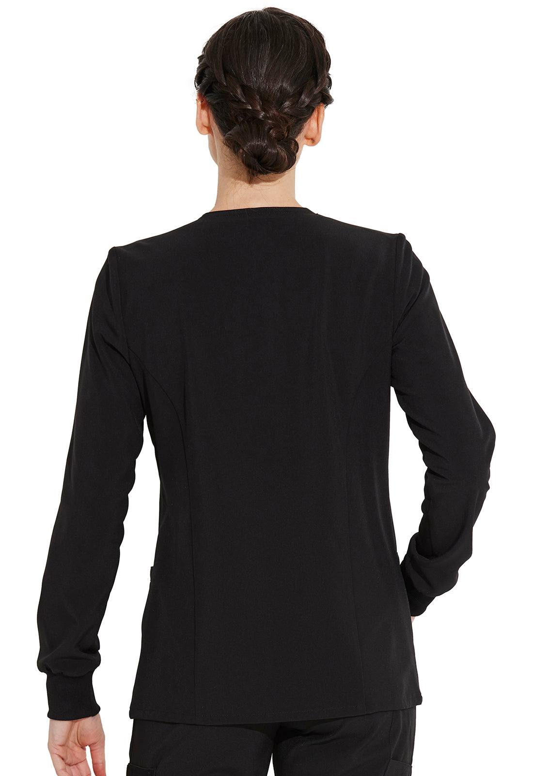 Cleveland Clinic EDS Essentials DK305 Snap Front Warm-up Jacket Black