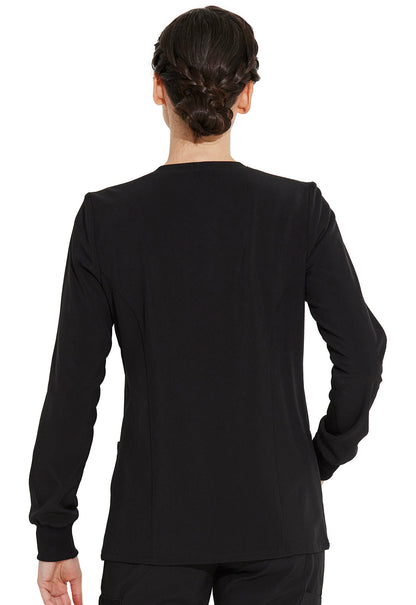 Cleveland Clinic EDS Essentials DK305 Snap Front Warm-up Jacket Black