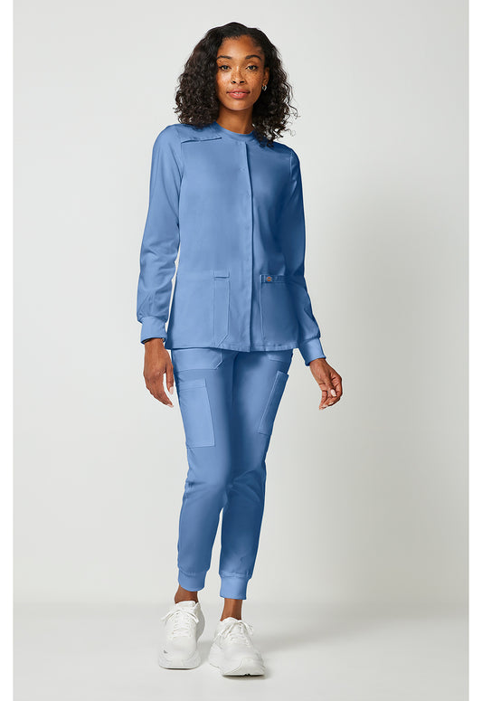 EDS Essentials DK305 Women's Snap Front Warm-up Jacket Ciel