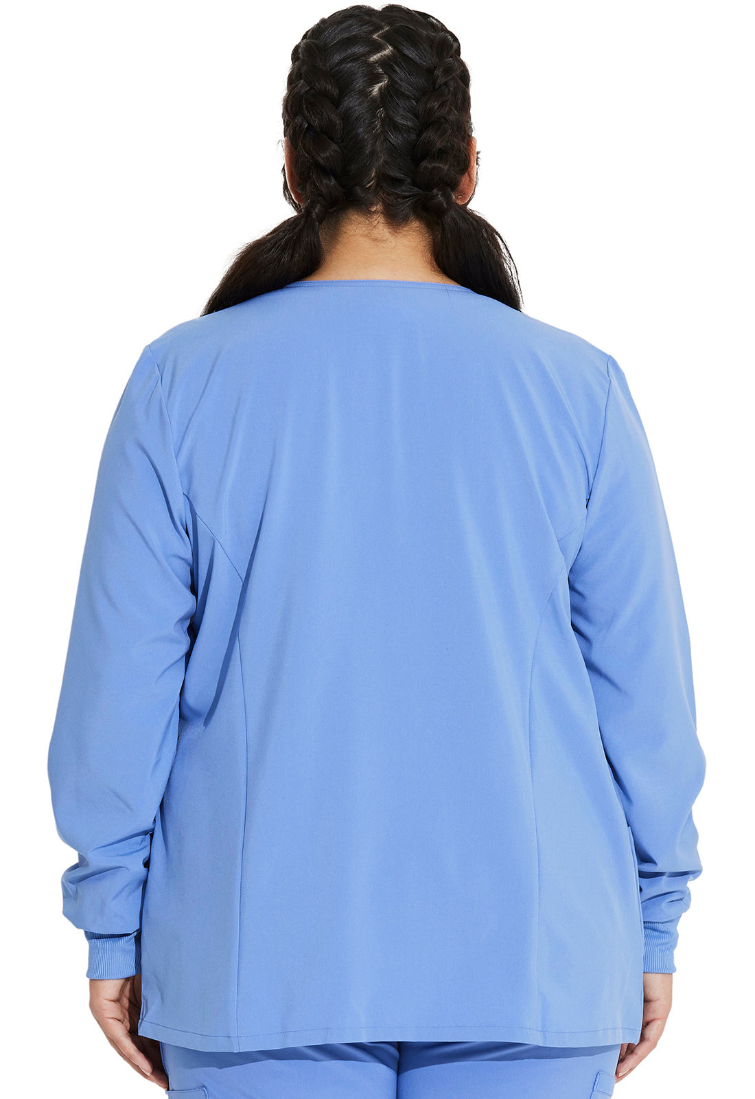 Cleveland Clinic EDS Essentials DK305 Snap Front Warm-up Jacket Ciel
