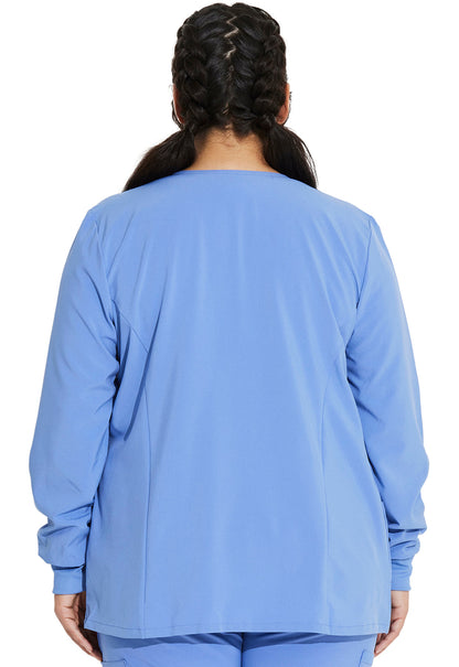 Cleveland Clinic EDS Essentials DK305 Snap Front Warm-up Jacket Ciel
