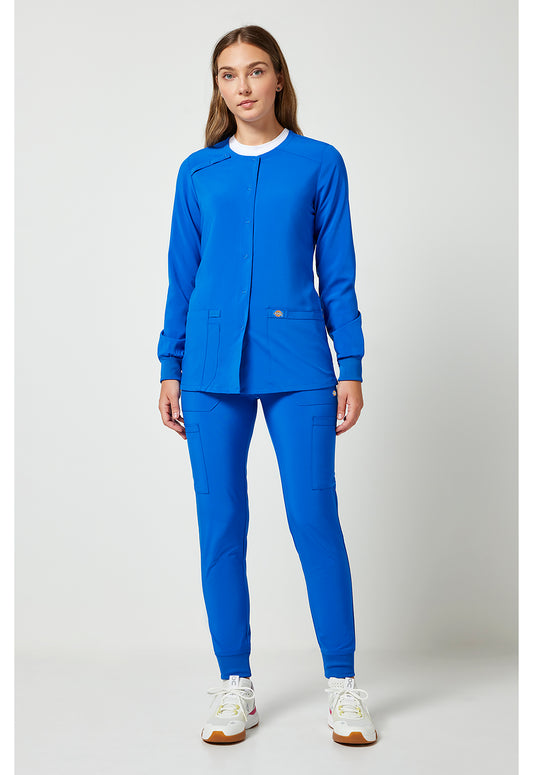 EDS Essentials DK305 Women's Snap Front Warm-up Jacket Royal