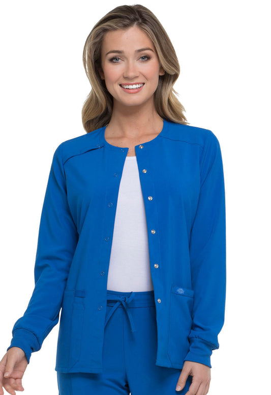 Cleveland Clinic EDS Essentials DK305 Snap Front Warm-up Jacket Royal