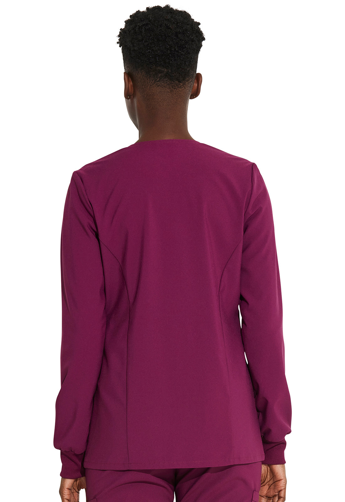 Cleveland Clinic EDS Essentials DK305 Snap Front Warm-up Jacket Wine