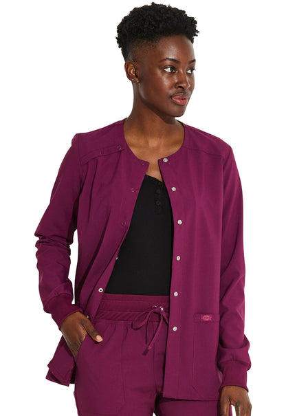 Cleveland Clinic EDS Essentials DK305 Snap Front Warm-up Jacket Wine