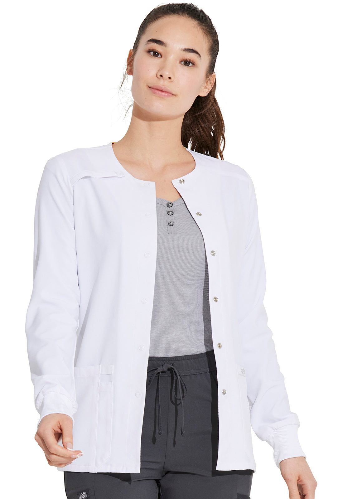 EDS Essentials DK305 Women's Snap Front Warm-up Jacket image 1