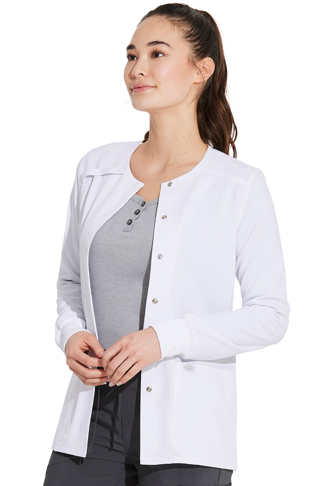 EDS Essentials DK305 Women's Snap Front Warm-up Jacket image 3