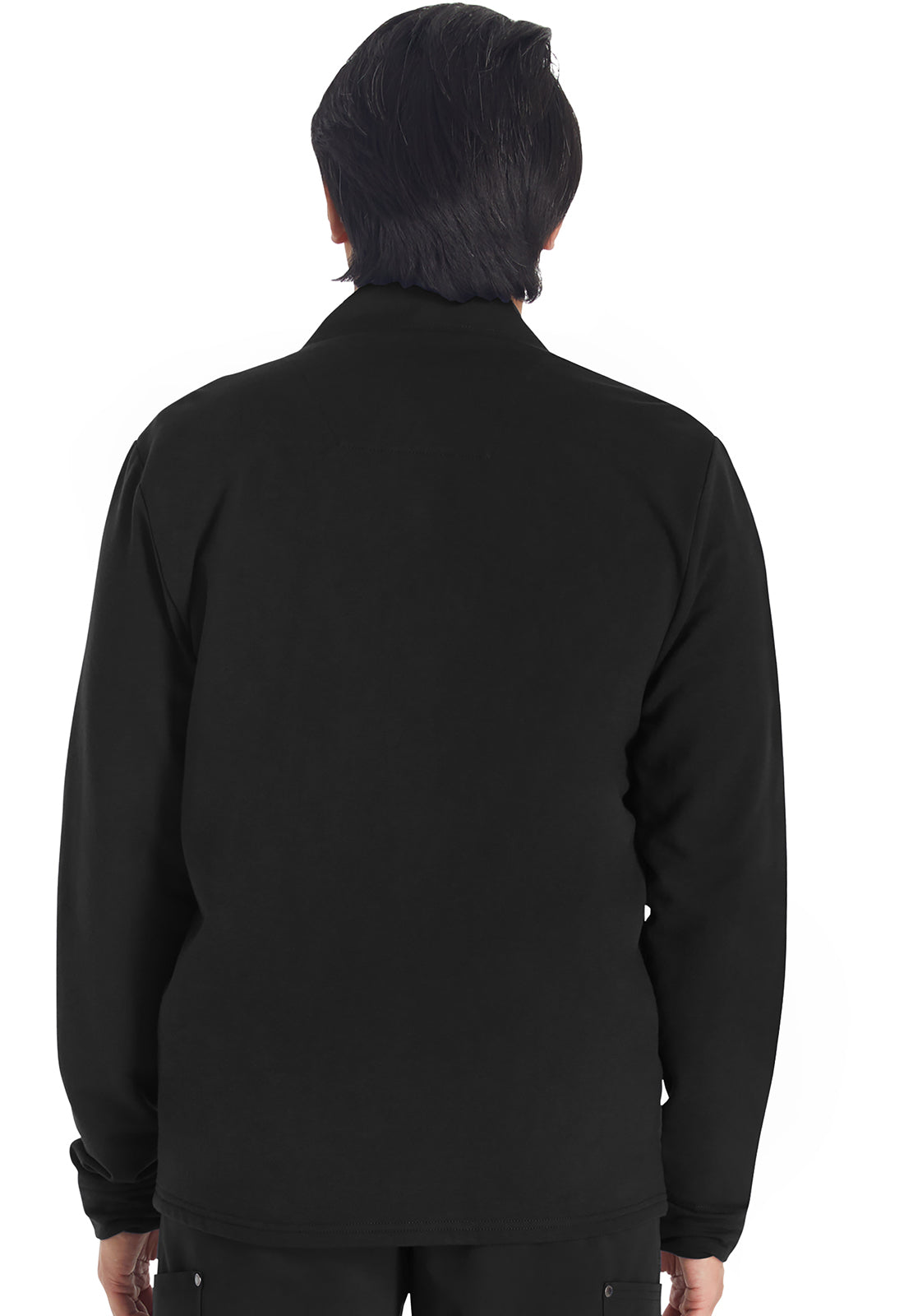 EDS NXT DK318 Men's Zip Front Fleece Jacket Black Model Image Back | Dickies