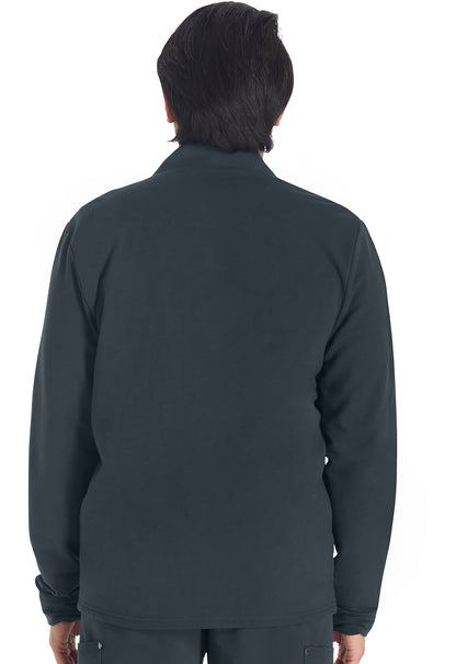 EDS NXT DK318 Men's Zip Front Fleece Jacket Pewter Model Image Back | Dickies