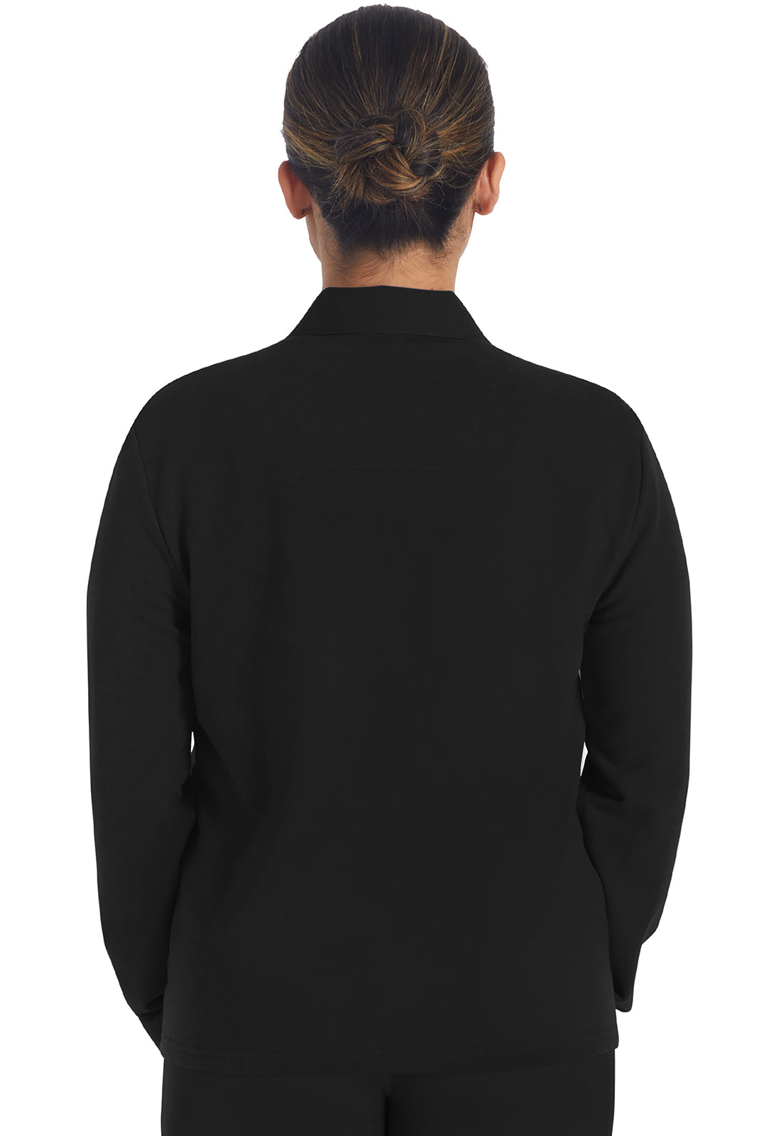 EDS NXT DK319 Zip Front Fleece Jacket Black Model Image Back | Dickies