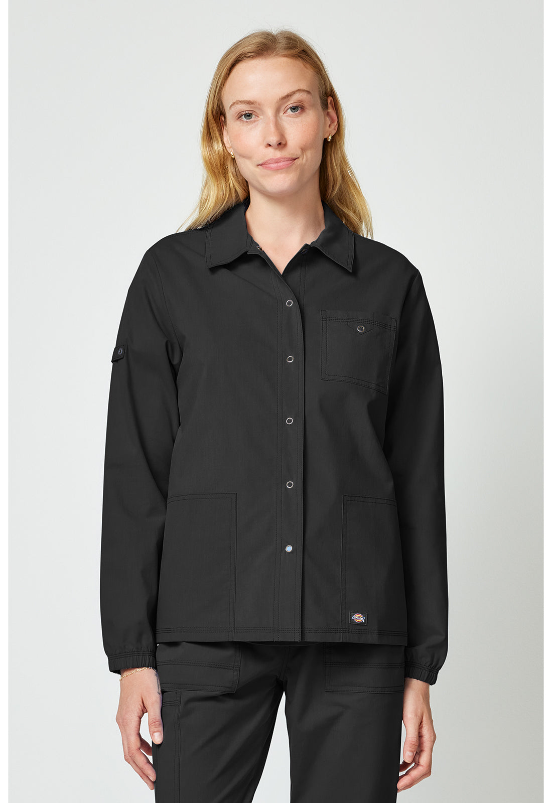 Forge DK343 Women's snap front jacket Black