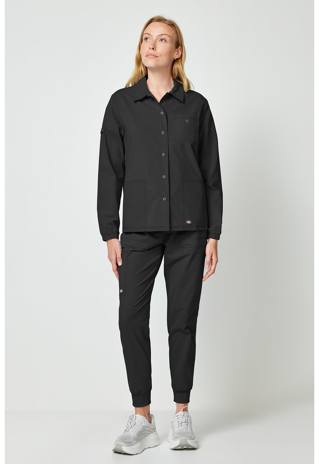 Forge DK343 Women's snap front jacket Black
