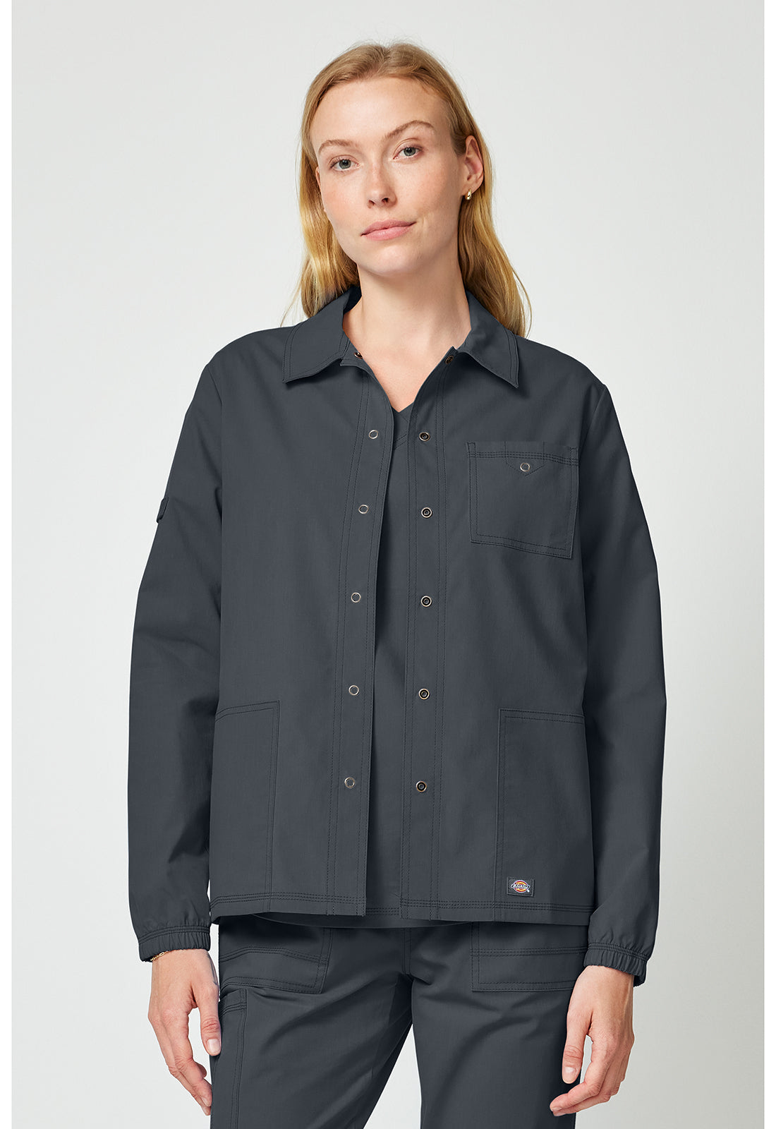 Forge DK343 Women's snap front jacket Pewter