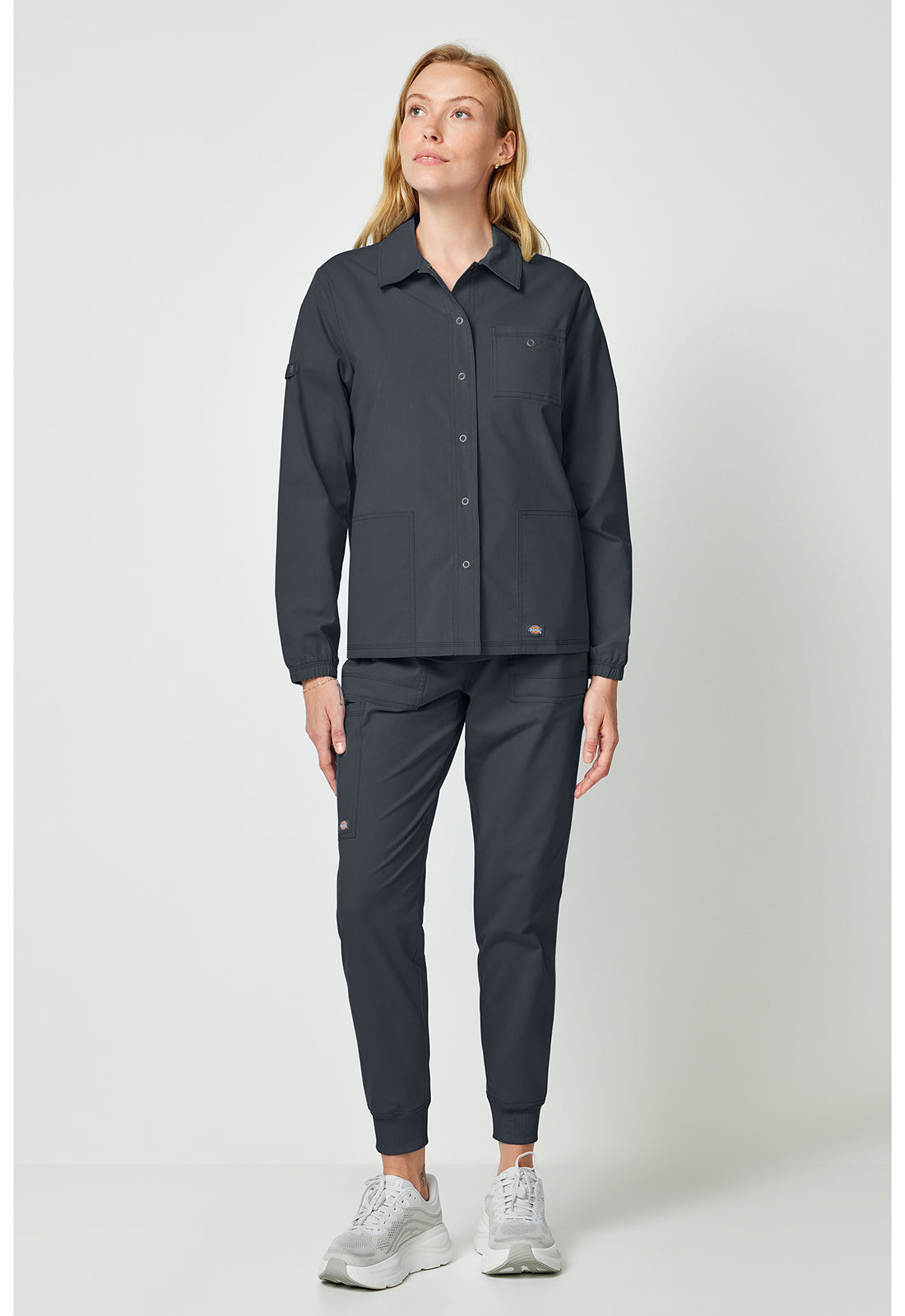 Forge DK343 Women's snap front jacket Pewter