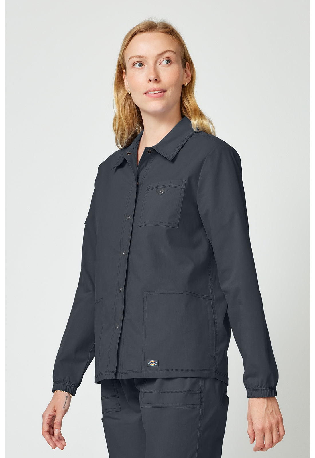 Forge DK343 Women's snap front jacket Pewter