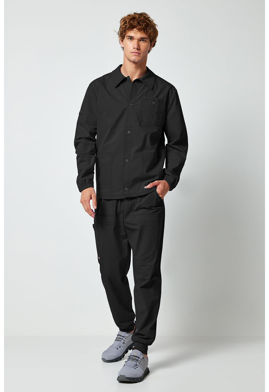 Forge DK344 Men's snap front jacket Black