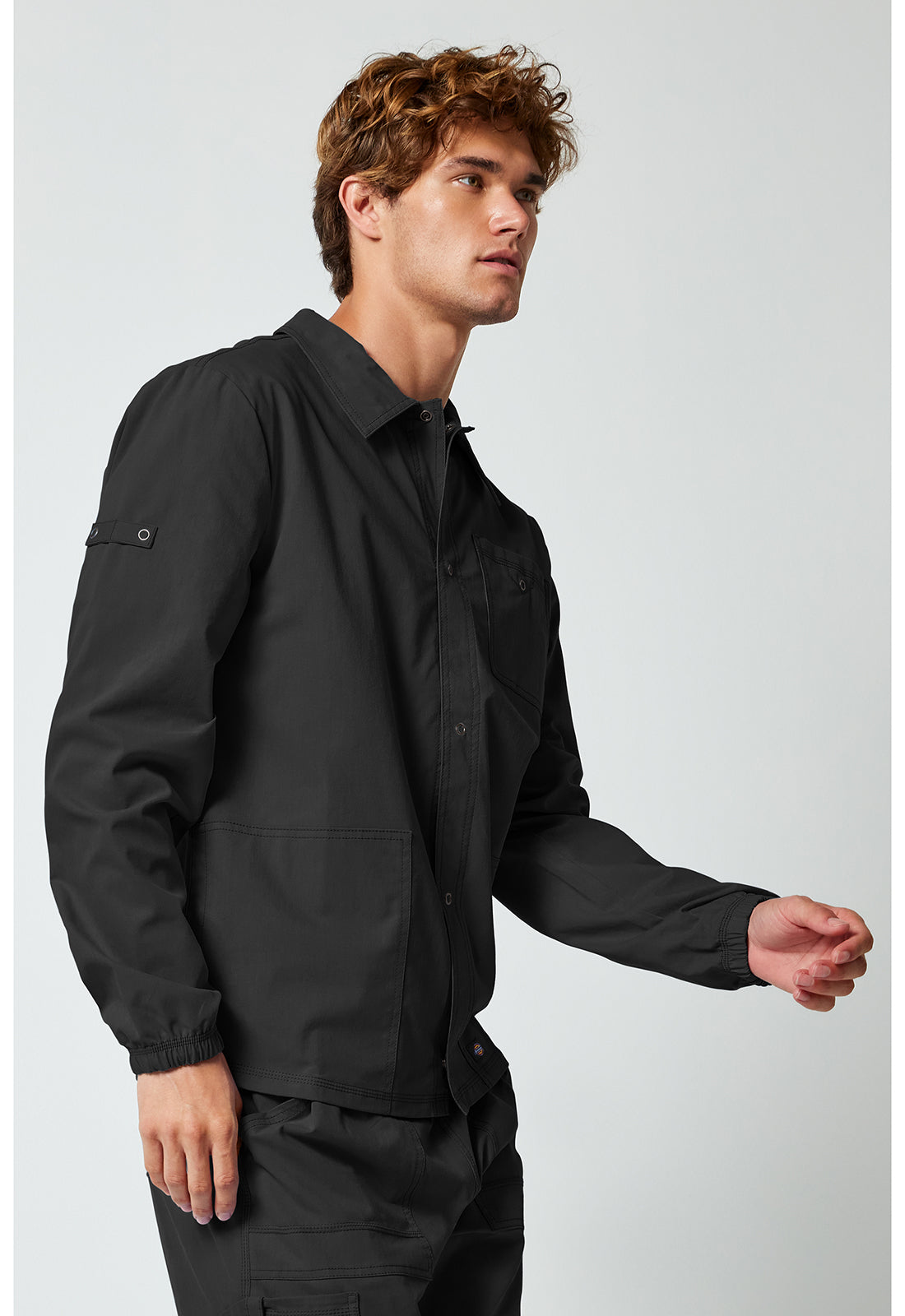 Forge DK344 Men's snap front jacket Black
