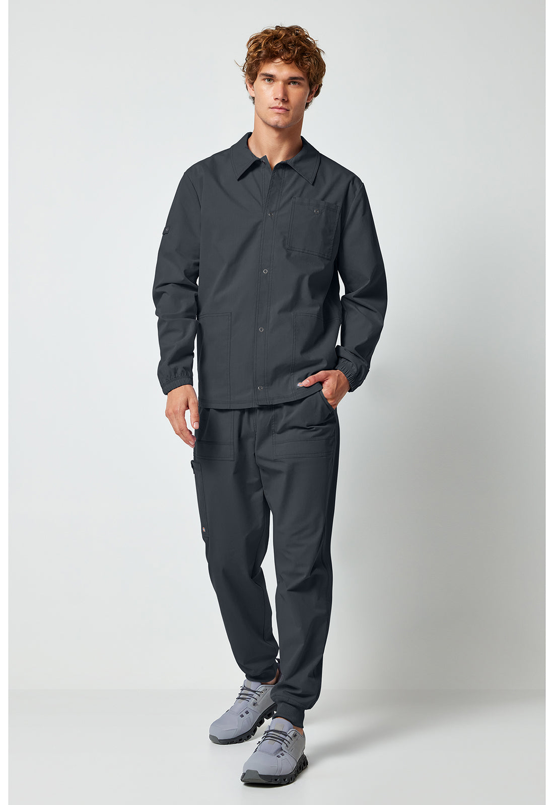 Forge DK344 Men's snap front jacket Pewter