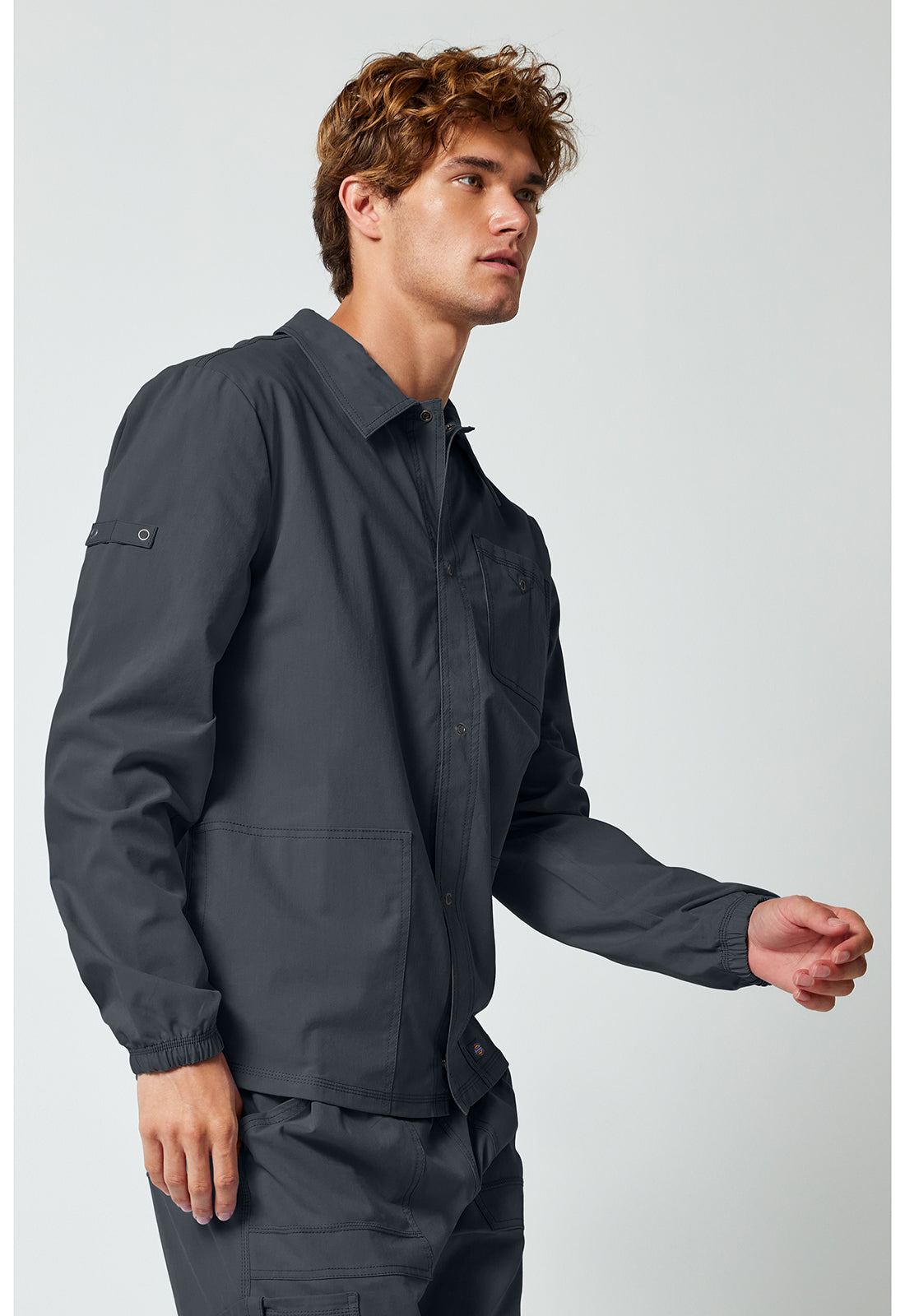 Forge DK344 Men's snap front jacket Pewter