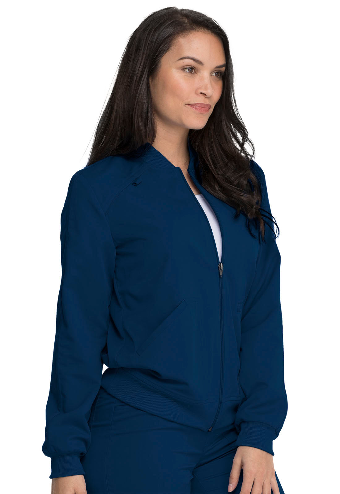 Balance DK365 Zip Front Jacket Navy Model Image Left Side | Dickies