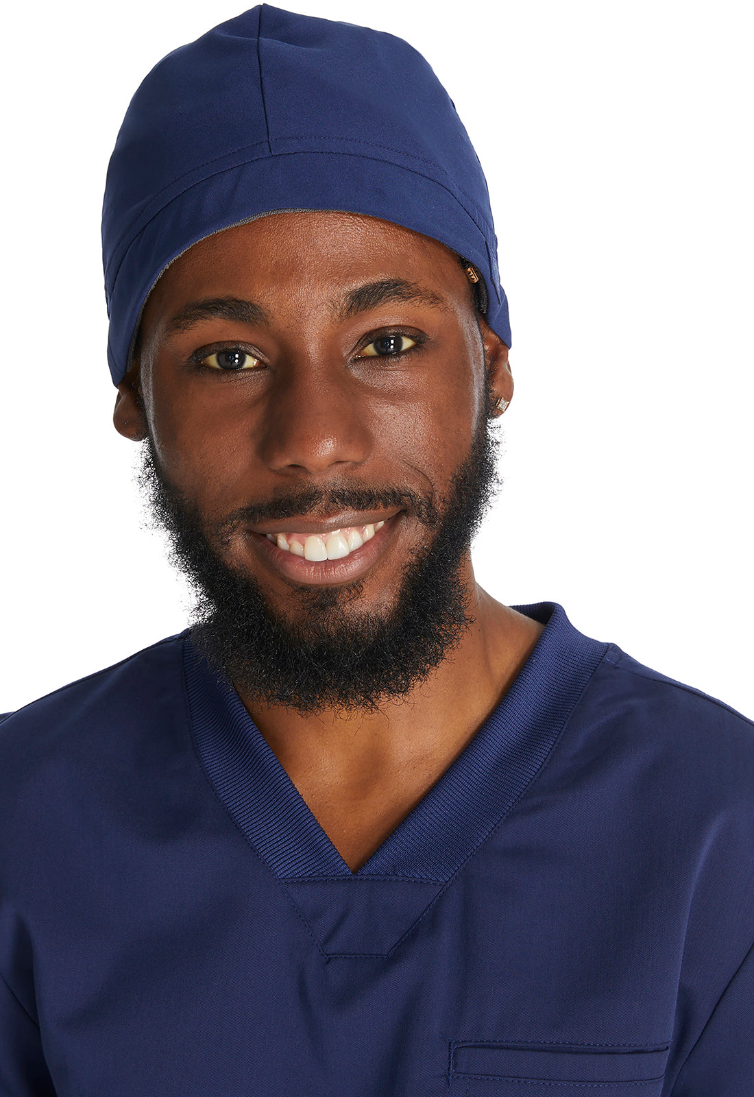 EDS Essentials DK502 Scrubs Hat Navy Model Image Front | Dickies