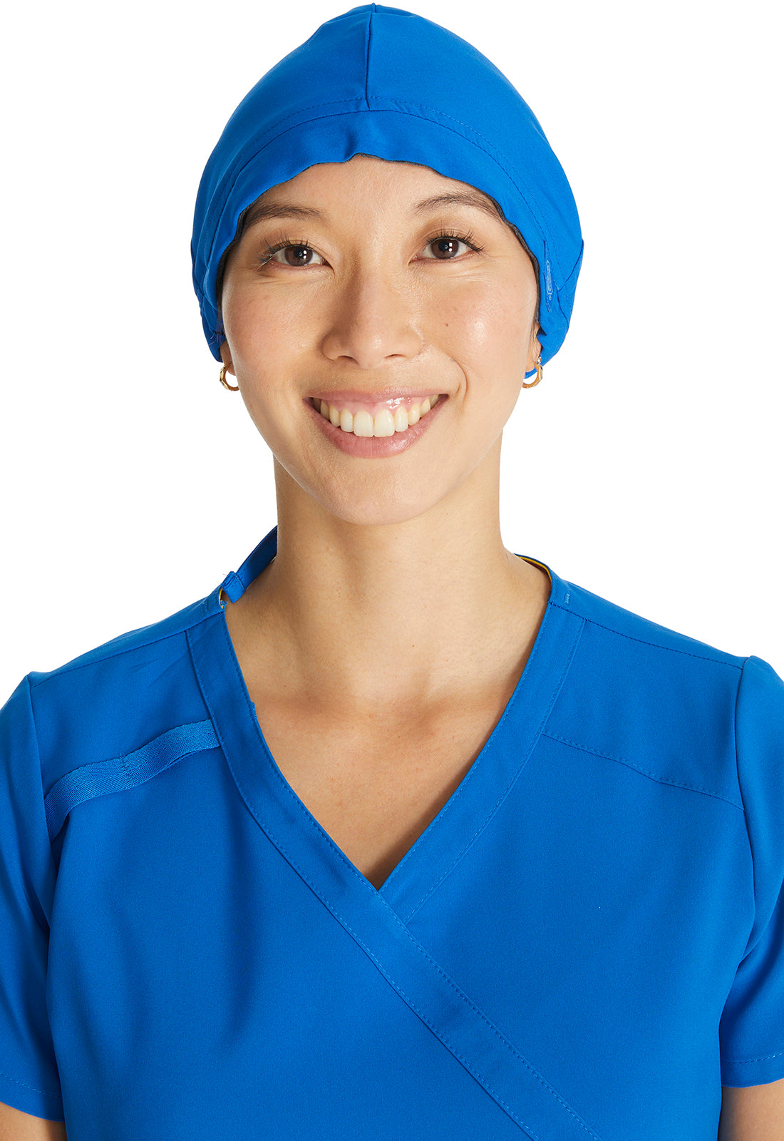 EDS Essentials DK502 Scrubs Hat Royal Model Image Front | Dickies