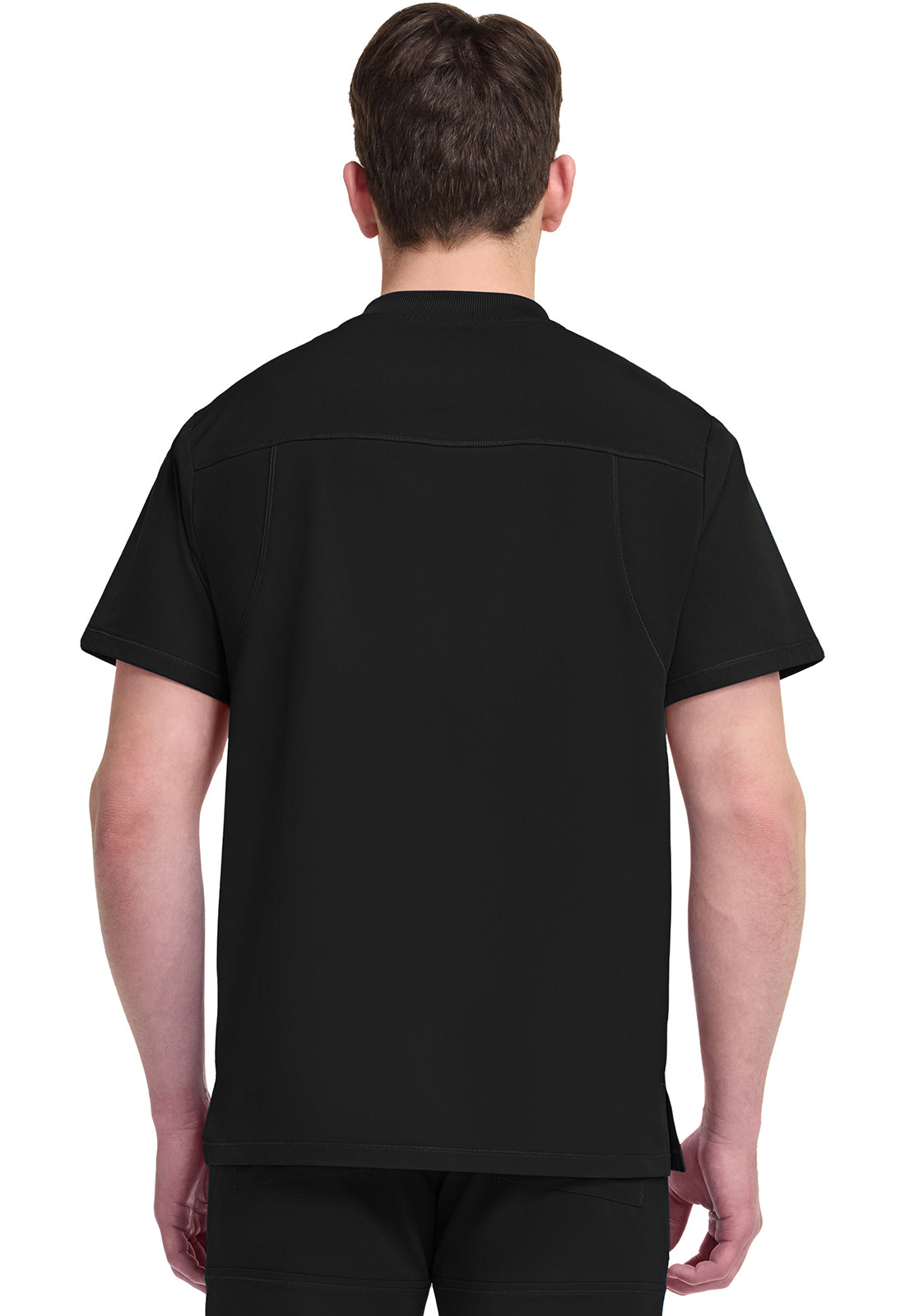 Dynamix DK610 Men's Tuckable V-Neck Scrub Top Black