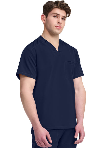 Dynamix DK610 Men's Tuckable V-Neck Scrub Top Navy