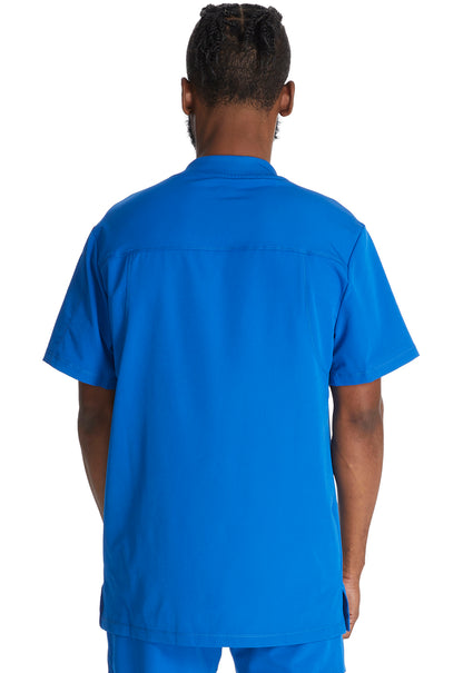 Dynamix DK610 Men's Tuckable V-Neck Top Royal Model Image Back | Dickies