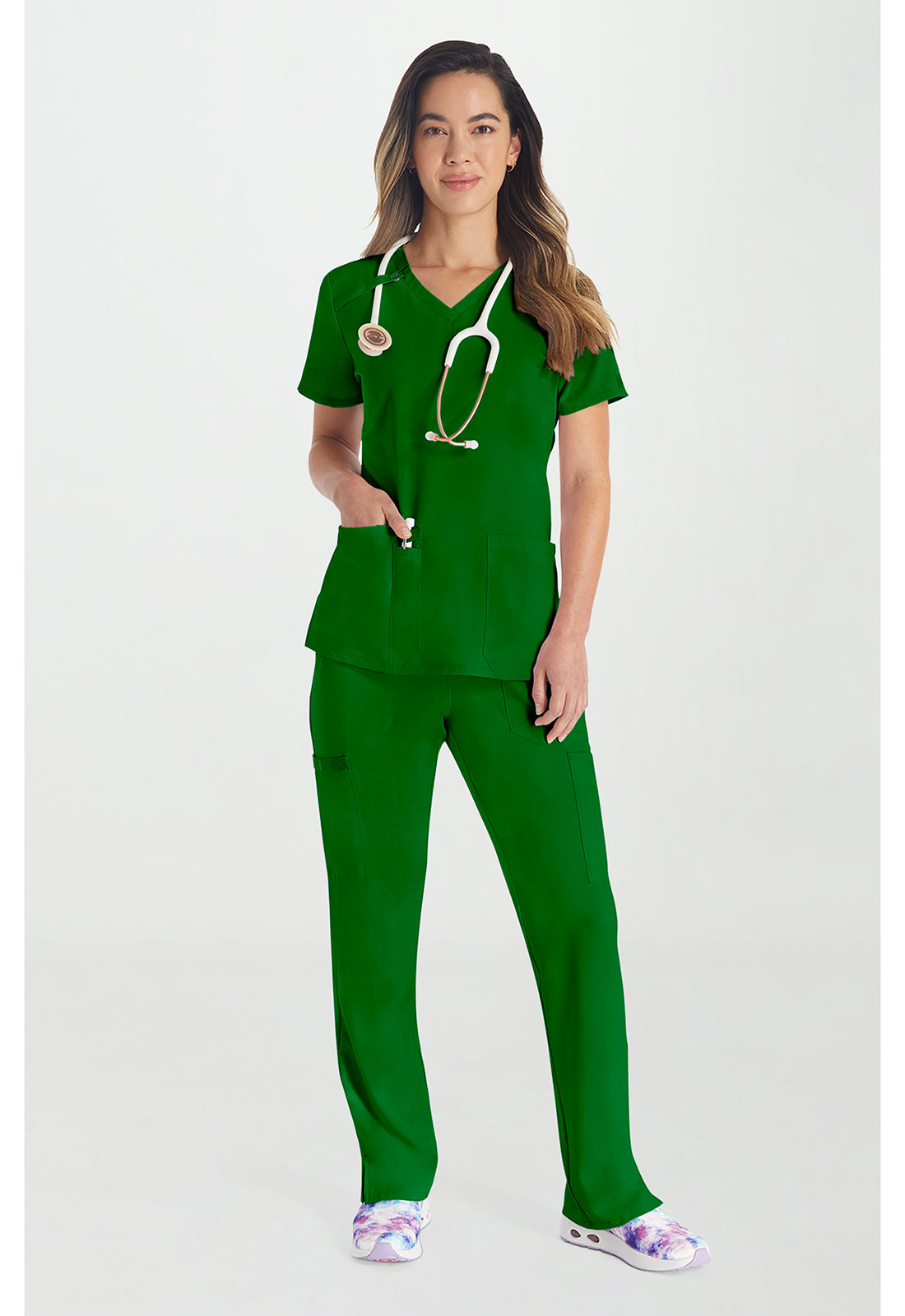 EDS Essentials DK615 Women's V-Neck Scrub Top image 2