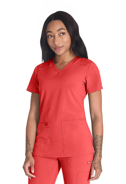 EDS Essentials DK615 V-Neck Top Ravashing Coral Image