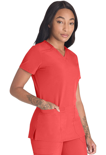 EDS Essentials DK615 V-Neck Top Ravashing Coral Image