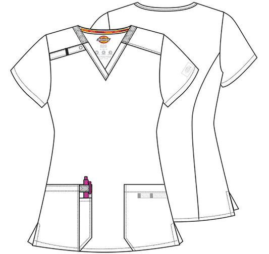 EDS Essentials DK615 V-Neck Top Fern Green