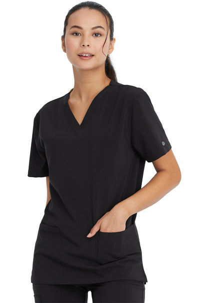 EDS Essentials DK619 Unisex V-Neck Top Black Model Image Front | Dickies