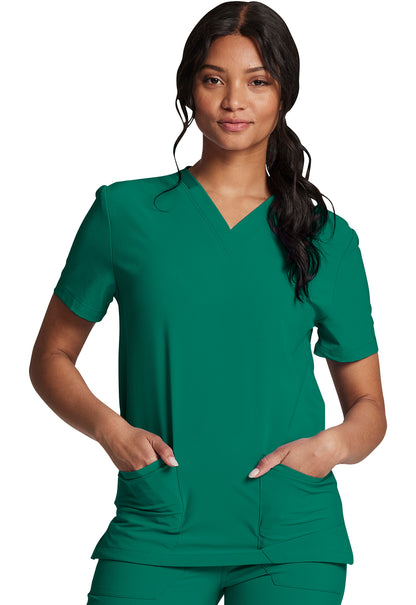 EDS Essentials DK619 Unisex V-Neck Top Hunter Green