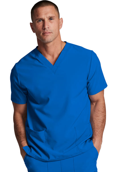 EDS Essentials DK619 Unisex V-Neck Top Royal Model Image Front | Dickies