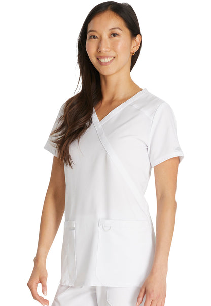EDS Essentials DK625 Women's Mock Wrap Scrub Top image 3