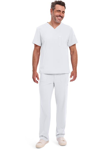 EDS Essentials DK635 Men's Tuckable V-Neck Scrub Top image 2