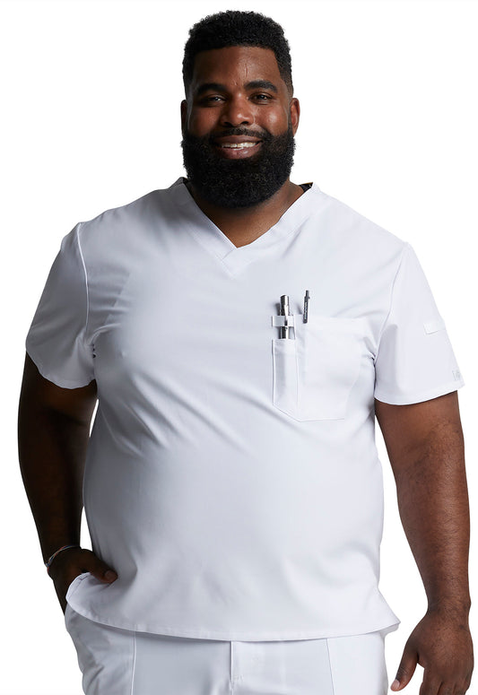 EDS Essentials DK635 Men's Tuckable V-Neck Scrub Top image 1