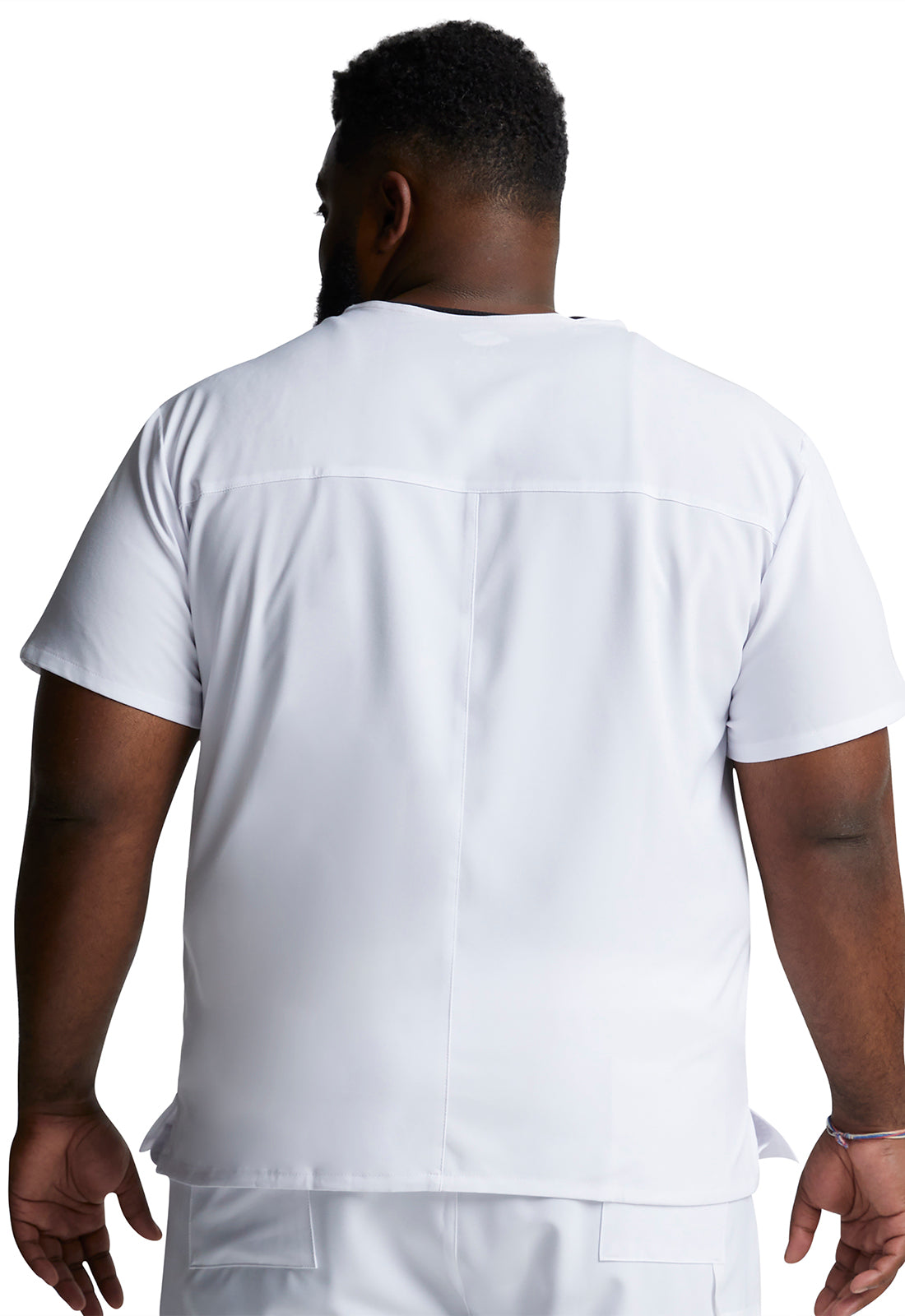EDS Essentials DK635 Men's Tuckable V-Neck Scrub Top image 4