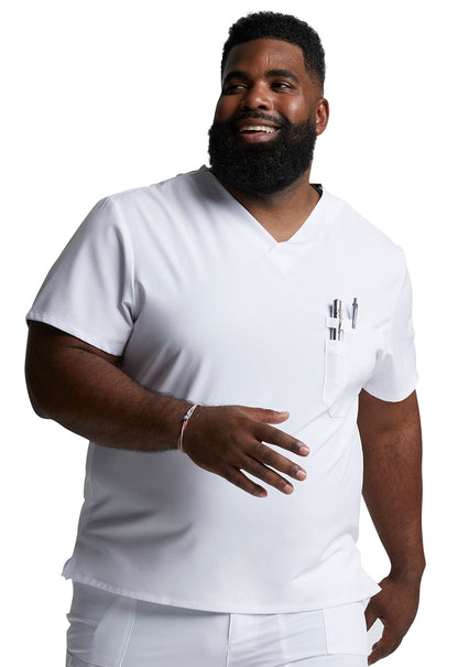 EDS Essentials DK635 Men's Tuckable V-Neck Scrub Top image 5