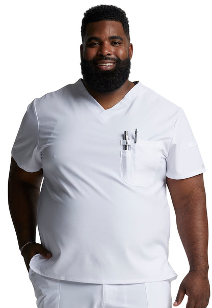 EDS Essentials DK635 Men's Tuckable V-Neck Scrub Top image 1